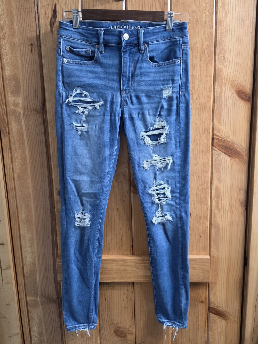American Eagle Distressed Skinny Jeans 6 Regular Very Stretchy